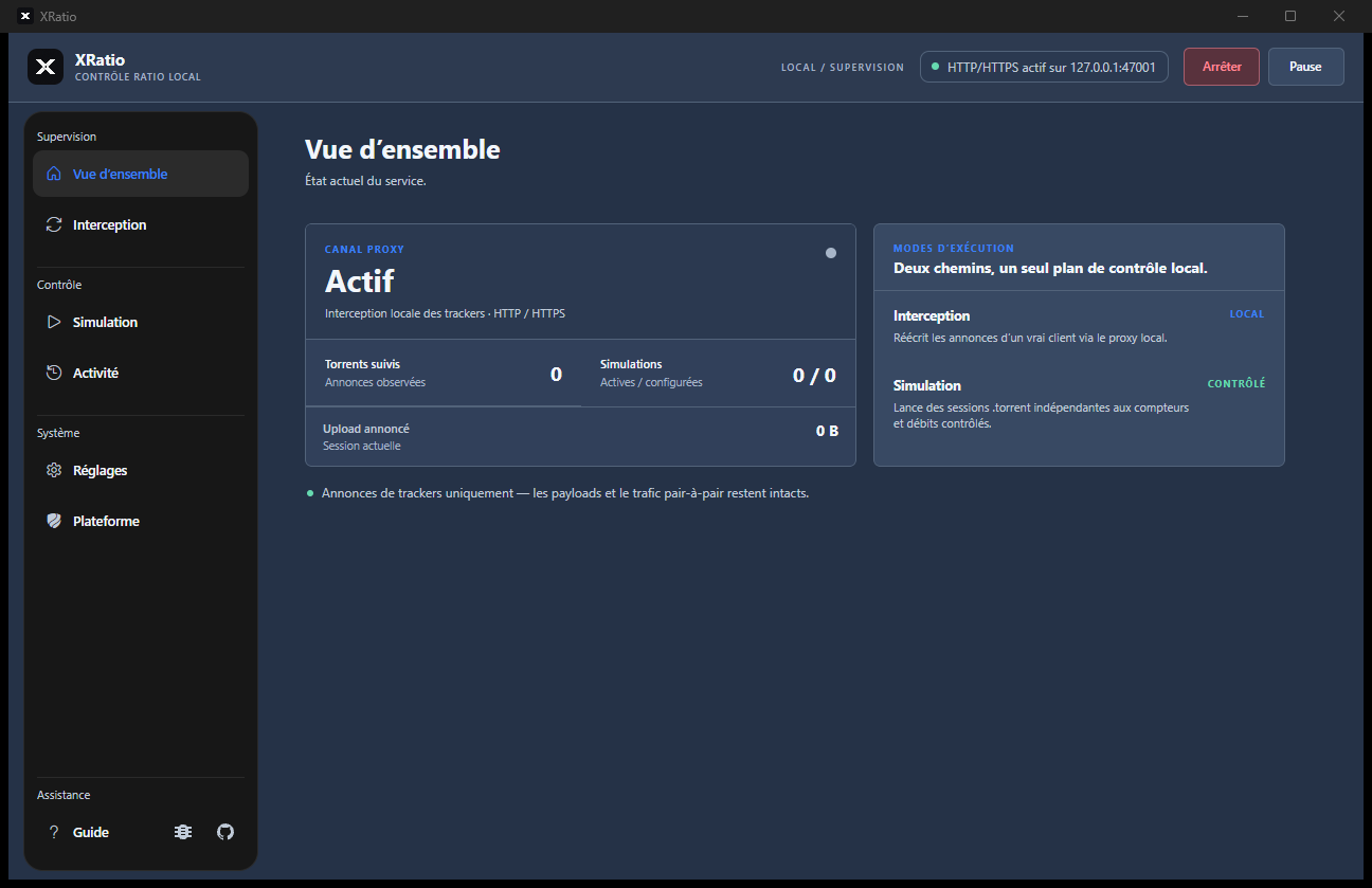 XRatio dim theme overview